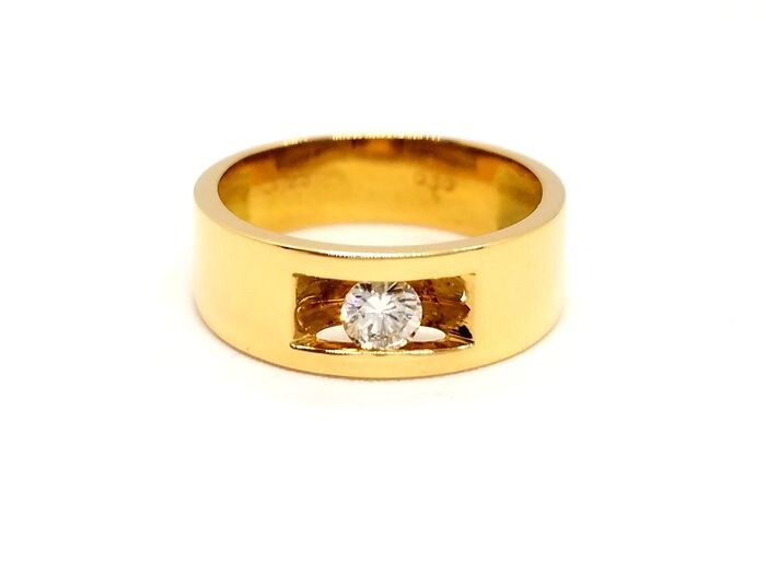 18 kt. Yellow gold - Ring - 0.30 ct Diamond