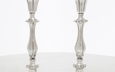 1844 - Creswick & Co, Sheffield - Candleholder Part 2 of 4 (see other advertisement) (2) - .925 silver, Silver, sterling