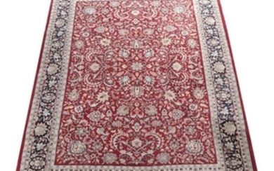 Hand-Knotted Persian-Inspired Wool Area Rug