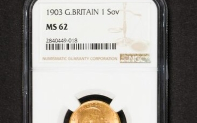 1903 Great Britain Gold sovereign NGC MS62