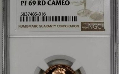 1963 PROOF LINCOLN MEMORIAL CENT PENNY 1C NGC PF 69 RED - CAMEO (016)