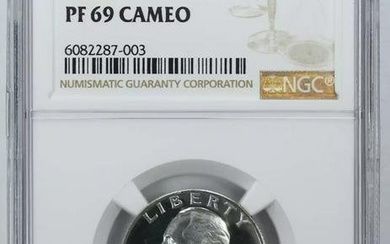 1963 PROOF WASHINGTON QUARTER 25C SILVER NGC CERTIFIED PF 69 CAMEO (003)