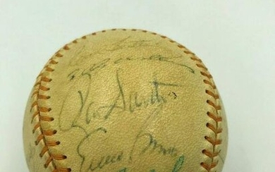 1965 All Star Game Team Signed Baseball Willie Mays Sandy Koufax Ernie Banks