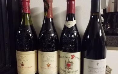 1990 Dom. Marcoux Vielle Vignes x 1, 90 Dom. Marcoux x1, 2005 Clos de Papes & Clos Du Caillou Reserve x 1 - Châteauneuf-du-Pape, Rhone - 4 Bottles (0.75L)