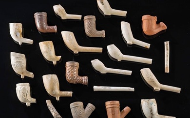 19th C. European Clay Smoking Pipe Bowls (22 pcs)