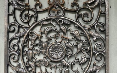 19th c English Cast Iron Rococo Architectural Grate