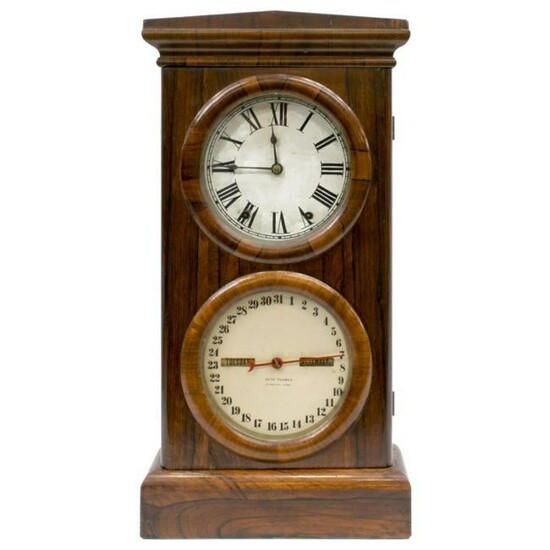 19thc Seth Thomas Rosewood Cased Calendar Clock