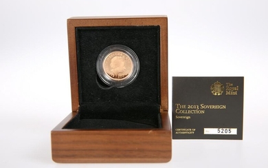 2013 22 CARAT GOLD FULL SOVEREIGN, limited edition, in