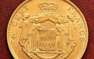 Monaco - 100Francs 1886 Charles III- Gold
