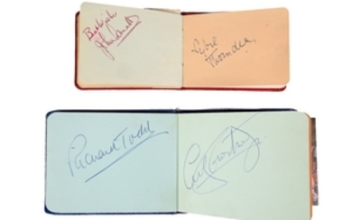Autograph Albums.- Actors Two autograph albums, with signatures...