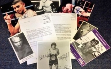 Boxing Collection includes colour and b/w photos, TLS and signature pieces from some legendary names from the sport. Good...