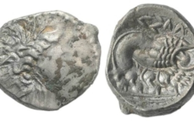 Celtic. Gaul, Southern. Insubres, 2nd century BC. AR Drachm (14mm,...