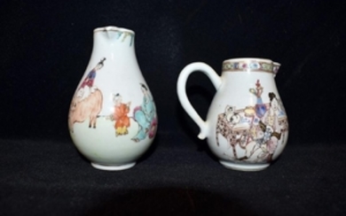 Pair of Chinese Porcelain Cream Pitchers