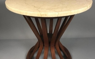 DUNBAR Marble Top Wheat Sheaf Side Table. Thick
