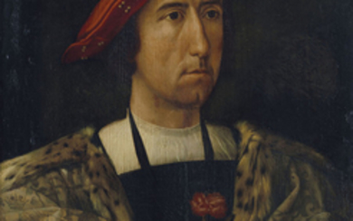 ÉCOLE ANVERSOISE VERS 1530, Portrait d'homme à l'œillet