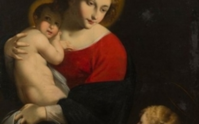 École ITALIENNE du XVIIe siècle Vierge à l’Enfant …