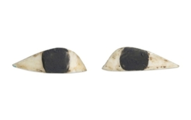 A PAIR OF EGYPTIAN GLASS PAINTED EYES Circa...
