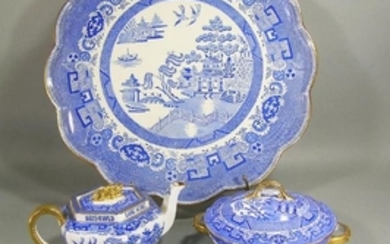 English Copeland Spode Pottery Tea Set, "Auld Lang