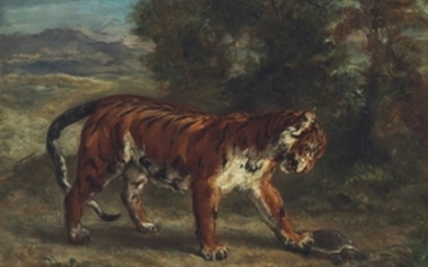 Eugène Delacroix (1798-1863), Tigre jouant avec une tortue