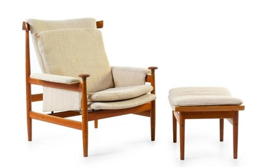 Finn Juhl Bwana Lounge Chair and OttomanFrance &