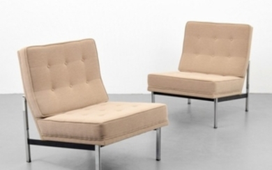 Florence Knoll; Knoll - Pair of Florence Knoll "Parallel Bar" Lounge Chairs