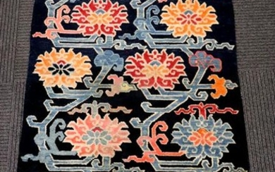 Good Tibetan Wool Lotus Flower Carpet