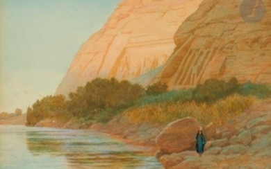 Henry James HOLIDAY (1839 1927) Paysage à Abou Sim…