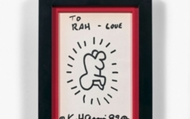 Keith HARING Américain - 1958 - 1990 Radiant baby - 1989
