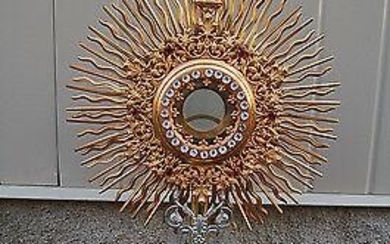 Older Traditional French Monstrance with Sterling Luna