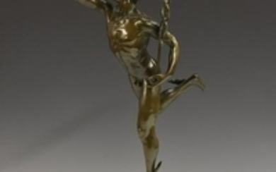 After Giambologna, a dark patinated bronze, Mercury