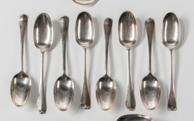 Ten Queen Anne/George I Britannia Standard Spoons