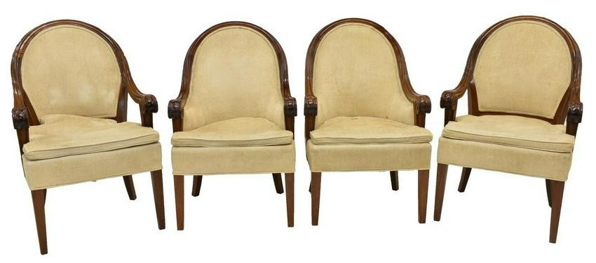 (4) CONTEMPORARY UPHOLSTERED ARMCHAIRS