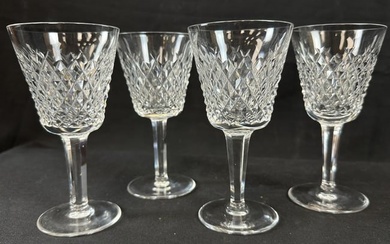 4 Waterford Crystal Alana White Wine Glasses