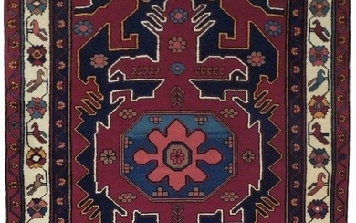 4 x 7 Deep Red Antique Caucasian Kazak Rug
