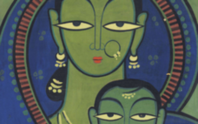 JAMINI ROY (1887-1972), Untitled (Mother and Child)