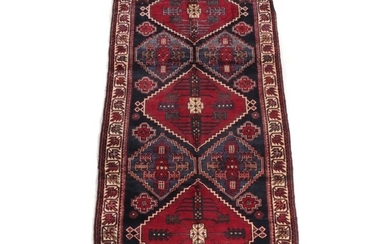 4'3 x 9'6 Hand-Knotted Caucasian Shirvan Wool Long Rug