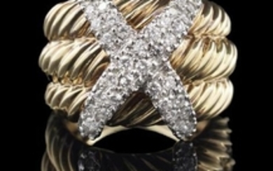 David Yurman "X Crossover" Diamond Ring