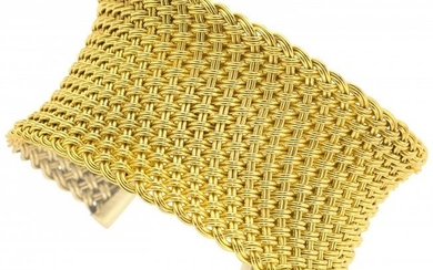 55003: Gold Bracelet, Paul Flato The 18k gold cuff we