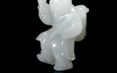 A white jade figure of boy