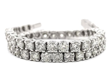 5.66ct Diamond Bracelet - 14 kt. White gold - Bracelet - ***NO RESERVE PRICE***