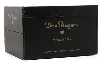 6 bts. Champagne Dom Pérignon, Moët et Chandon 2006 A (hf/in). Oc.