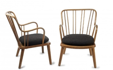 Fritz Hansen, Two armchairs, 1940/50s