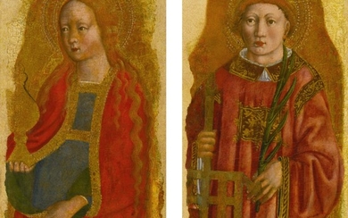 SAINT MARY MAGDALENE; SAINT LAWRENCE, Master of the Nevin Polyptych