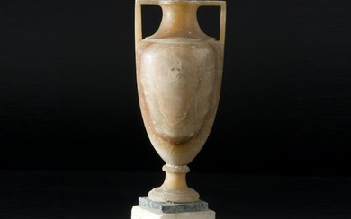 A 18th century alabaster small vase