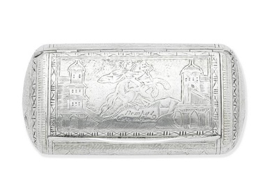 A 19th century Russian silver snuff box maker's mark ФЛ possibly Fyodor Lisitsyn, Mo...