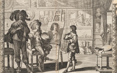 A. BOSSE (1604-1676), The artist's studio, around 1630, Etching