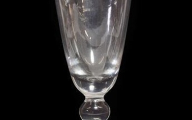 A Baluster Glass Goblet, possibly Lauenstein, mid 18th century, the...