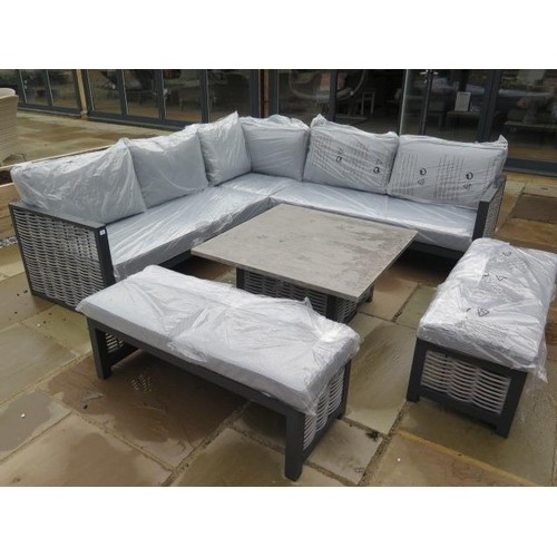 A Bramblecrest Portofino L shaped sofa set with a coffee tab...