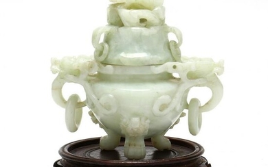A Chinese Hardstone Jar with Cover