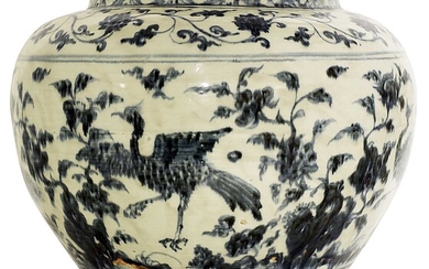 A Chinese blue and white jar